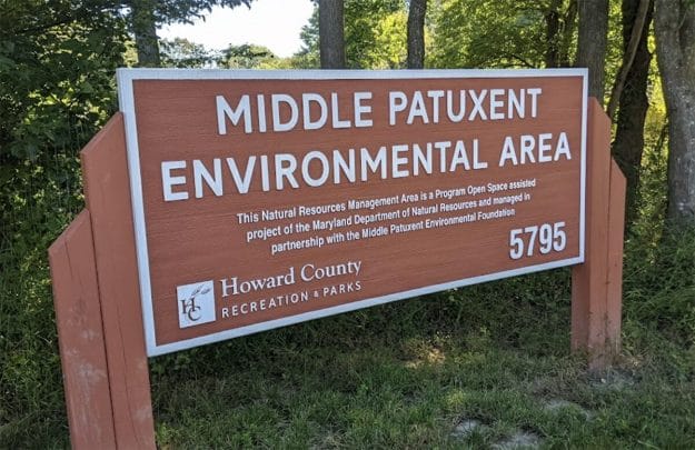 Middle Patuxent Environmental Area sign Clarksville MD movers
