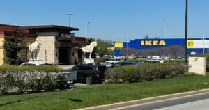 View of the entrance to IKEA